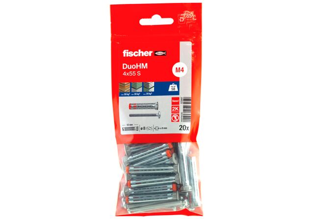 Confezione: "DuoHM 4x5 S tassello con vite impronta PZ"