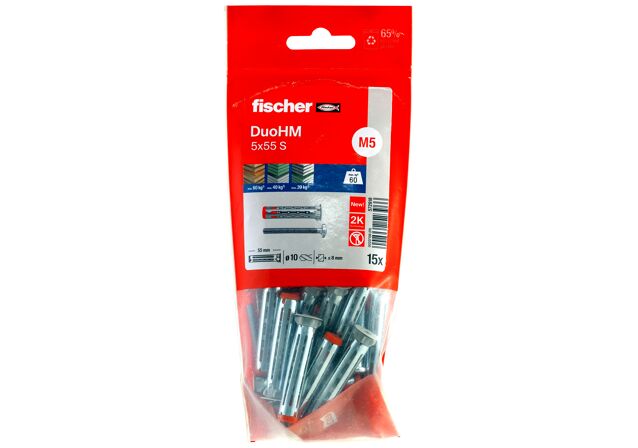 Confezione: "DuoHM 5x5 S tassello con vite impronta PZ"