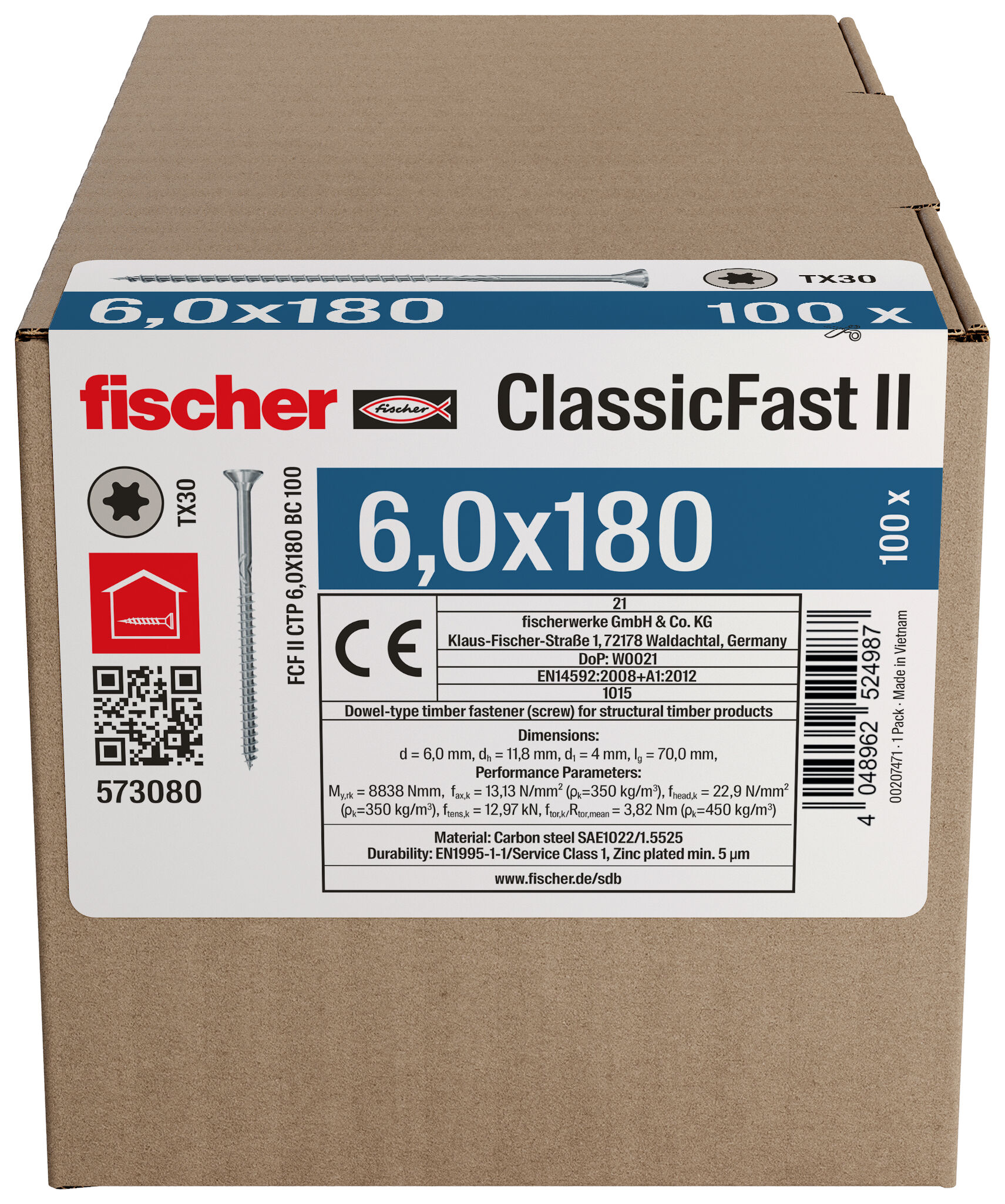Confezione: "ClassicFast FCF II CTP 6,0 x 180 BC"