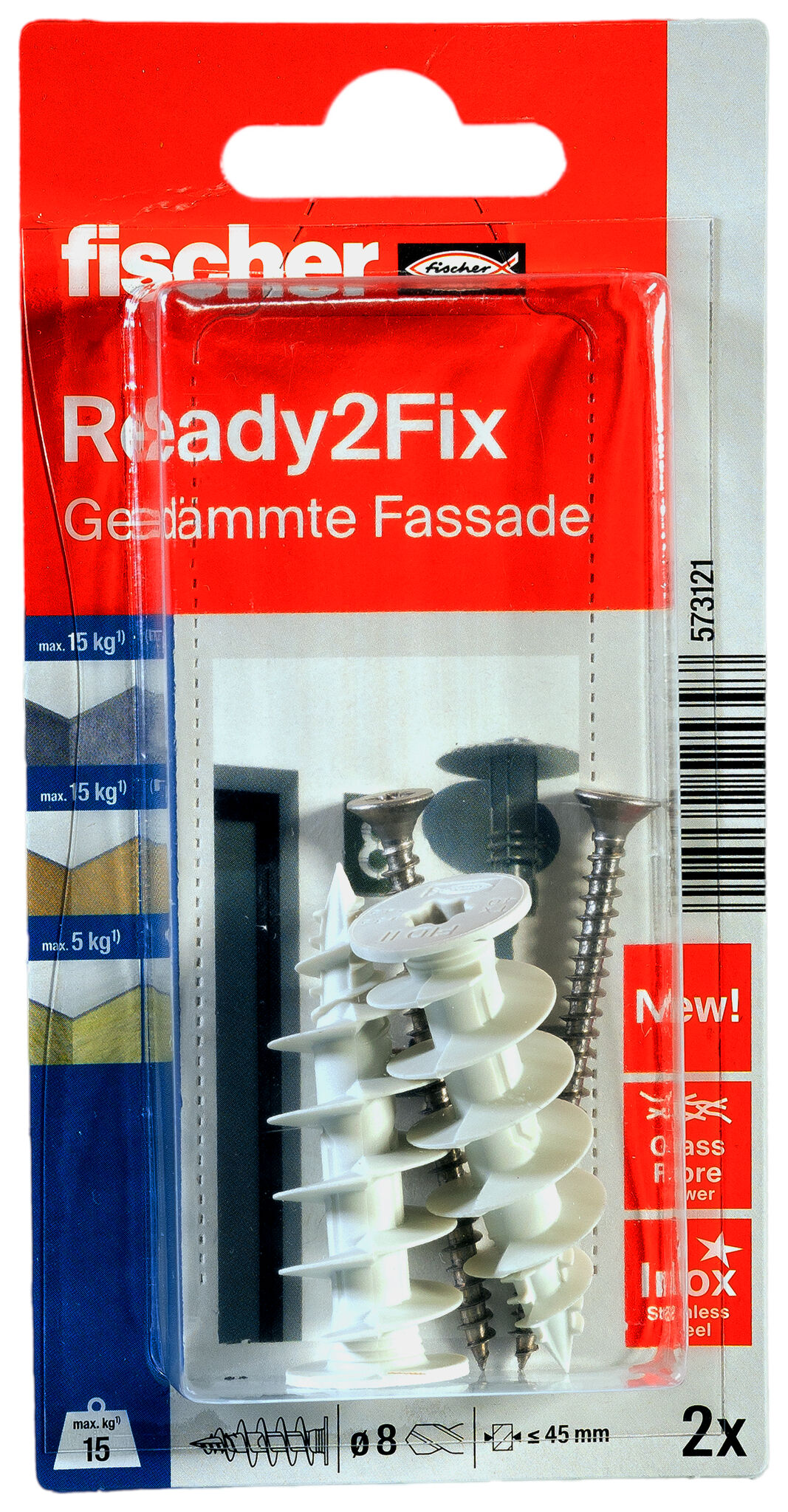 Verpackung: "fischer Montageset Ready2Fix Gedämmte Fassade"