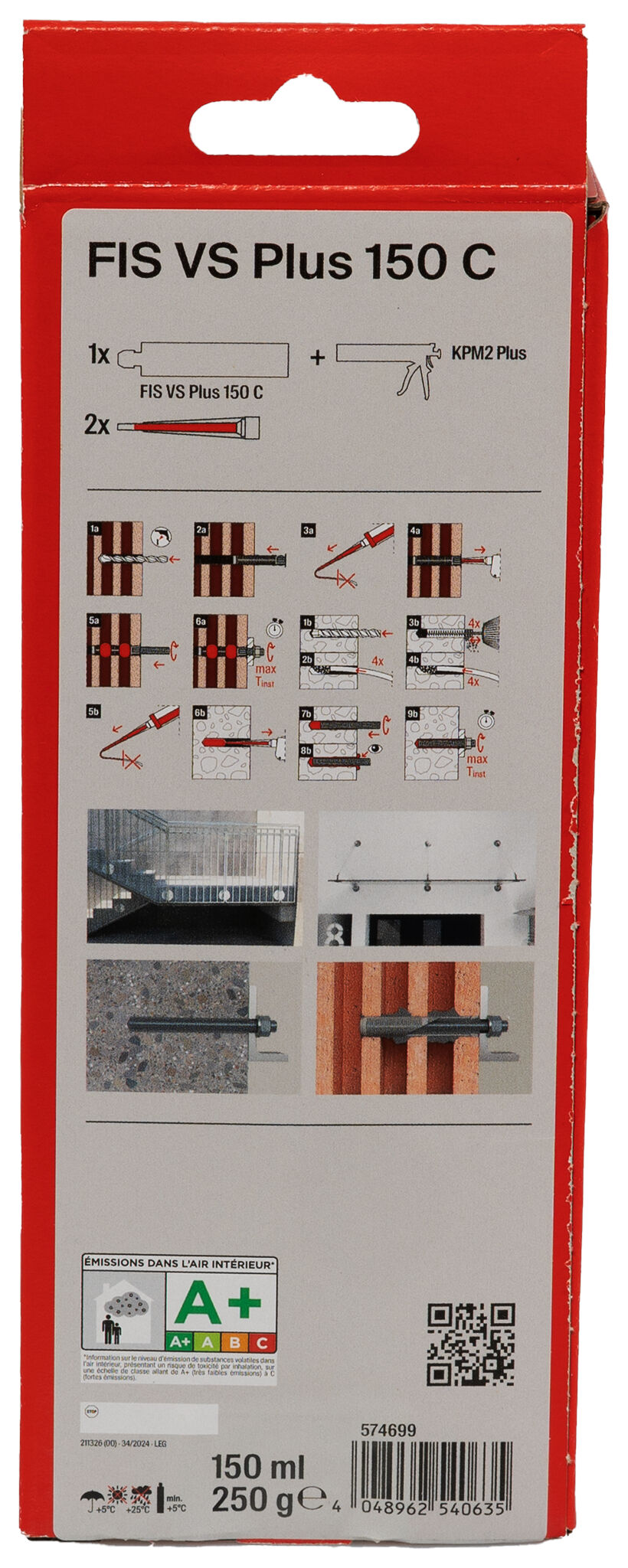 Packaging: "fischer Injection mortar FIS VS Plus 150 C"