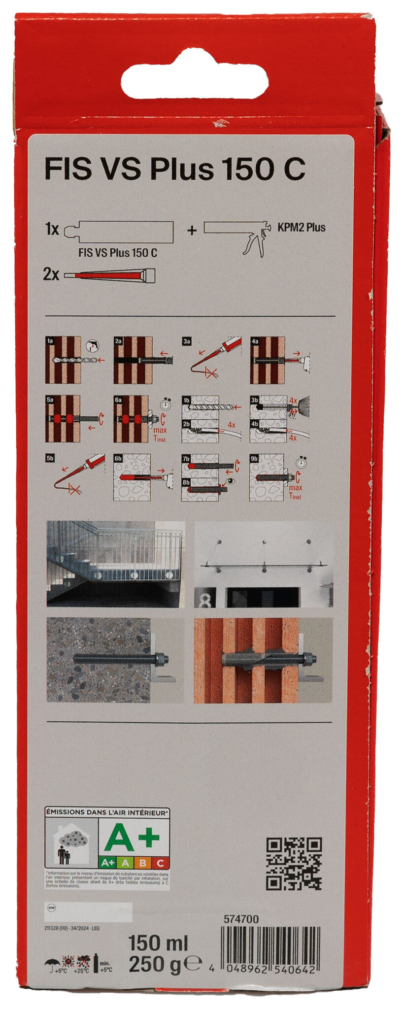 Packaging: "fischer Injectiemortel FIS VS Plus 150 C (met eurohole)"