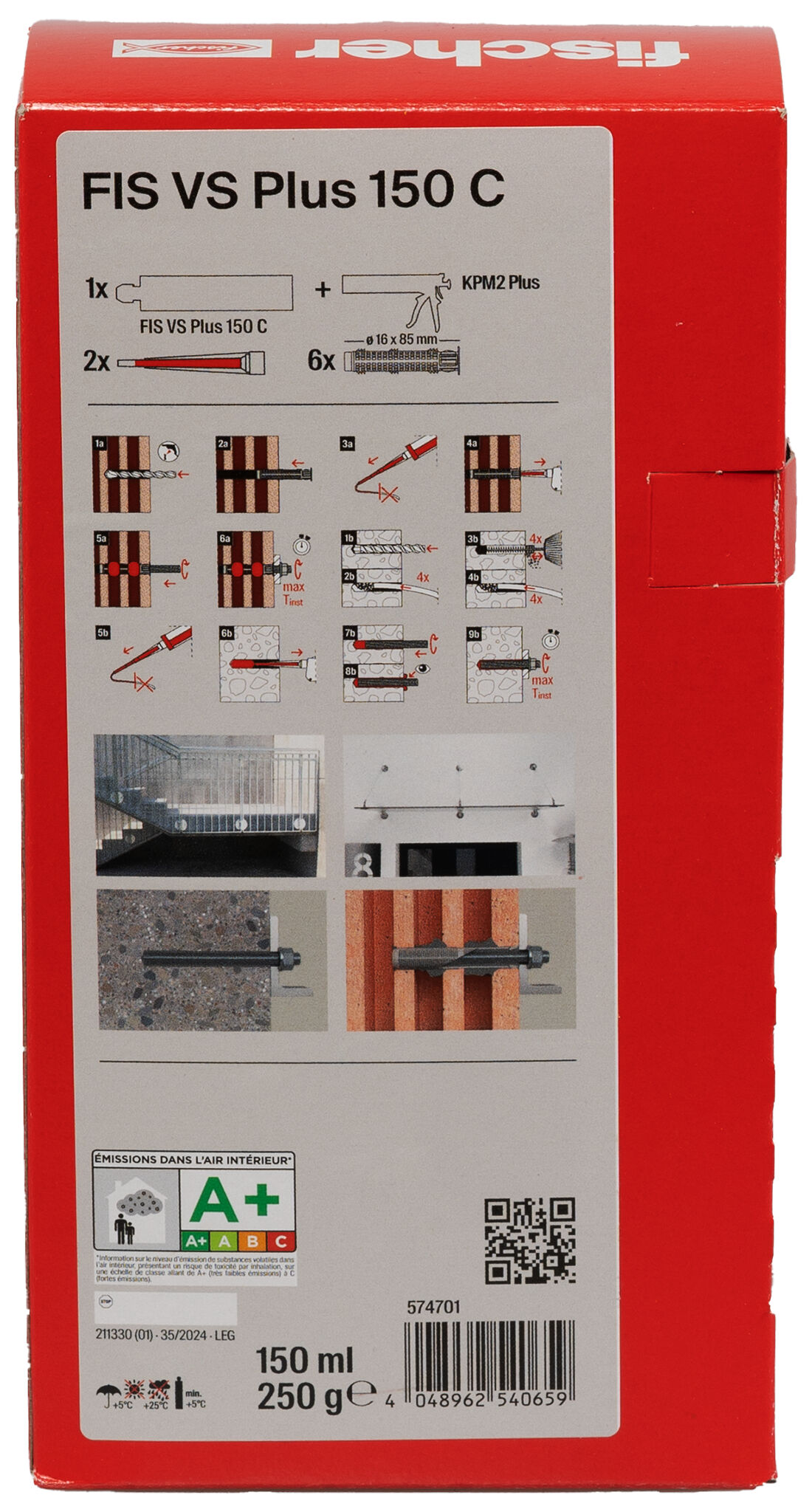 Packaging: "fischer Injection mortar FIS VS Plus 150 C Set"
