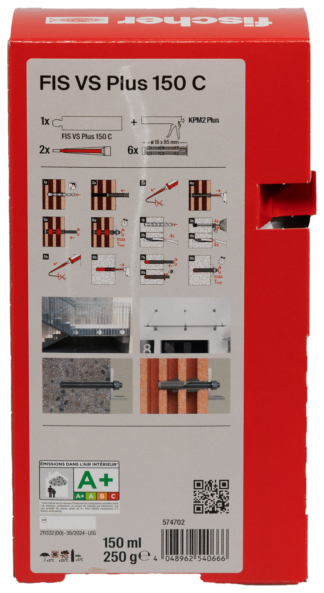 Packaging: "fischer Injection mortar FIS VS Plus 150 C Set"