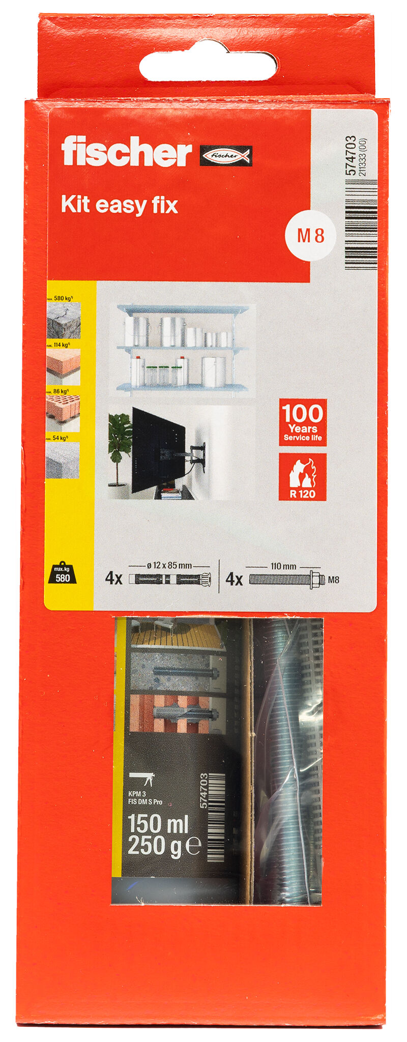 Packaging: "Mortero de inyección fischer FIS VS Plus 150 C – Set<br />"