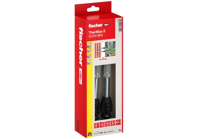 Verpackung: "fischer Abstandsmontagesystem TherMax II 12/110 M12 (2)"