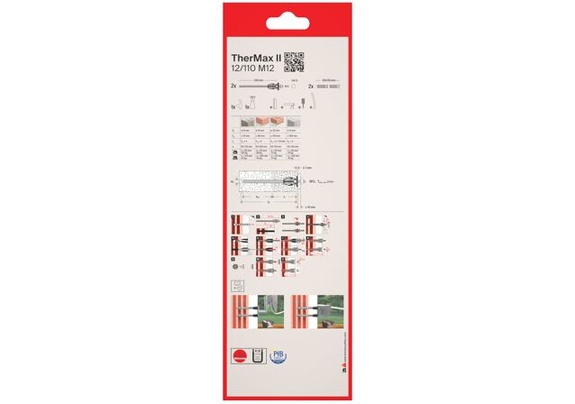 Verpackung: "fischer Abstandsmontagesystem TherMax II 12/110 M12 (2)"