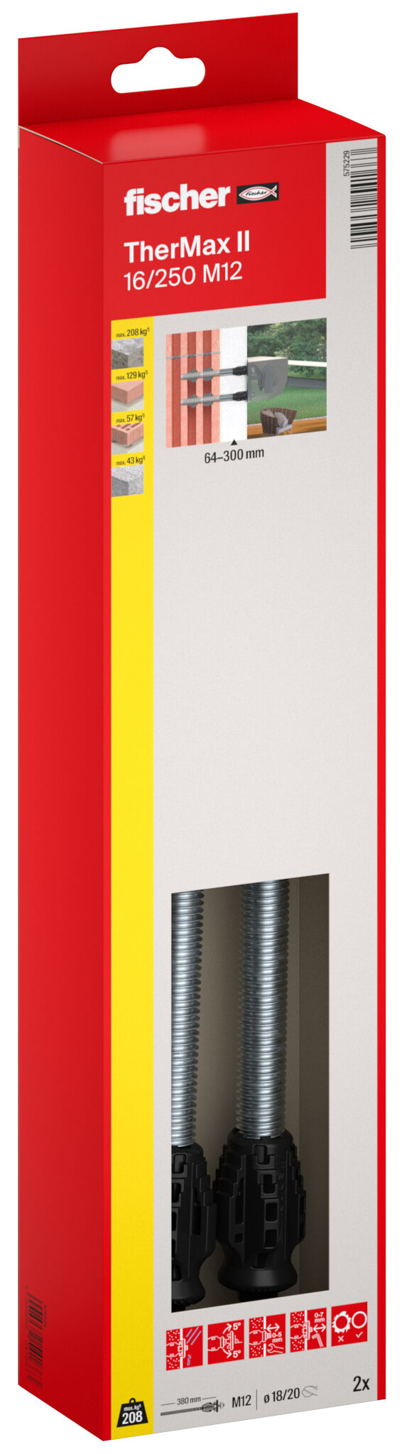 Confezione: "TherMax II 16/250 M12 in blister da 2 pz"