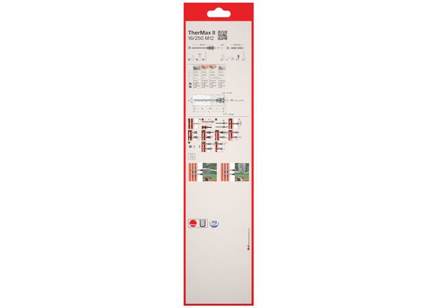 Verpackung: "fischer Abstandsmontagesystem TherMax II 16/250 M12 (2)"