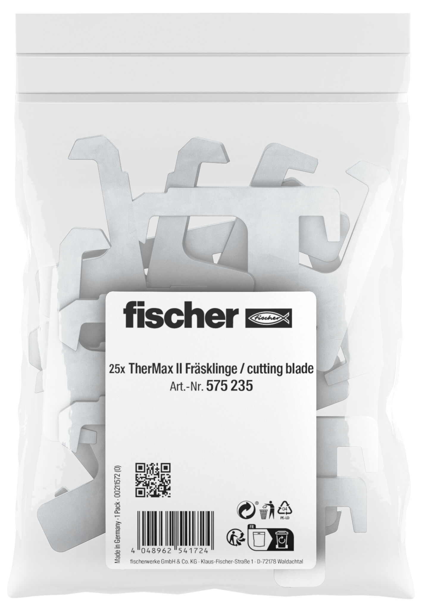 Balení: "fischer TherMax II frézovací čelist"