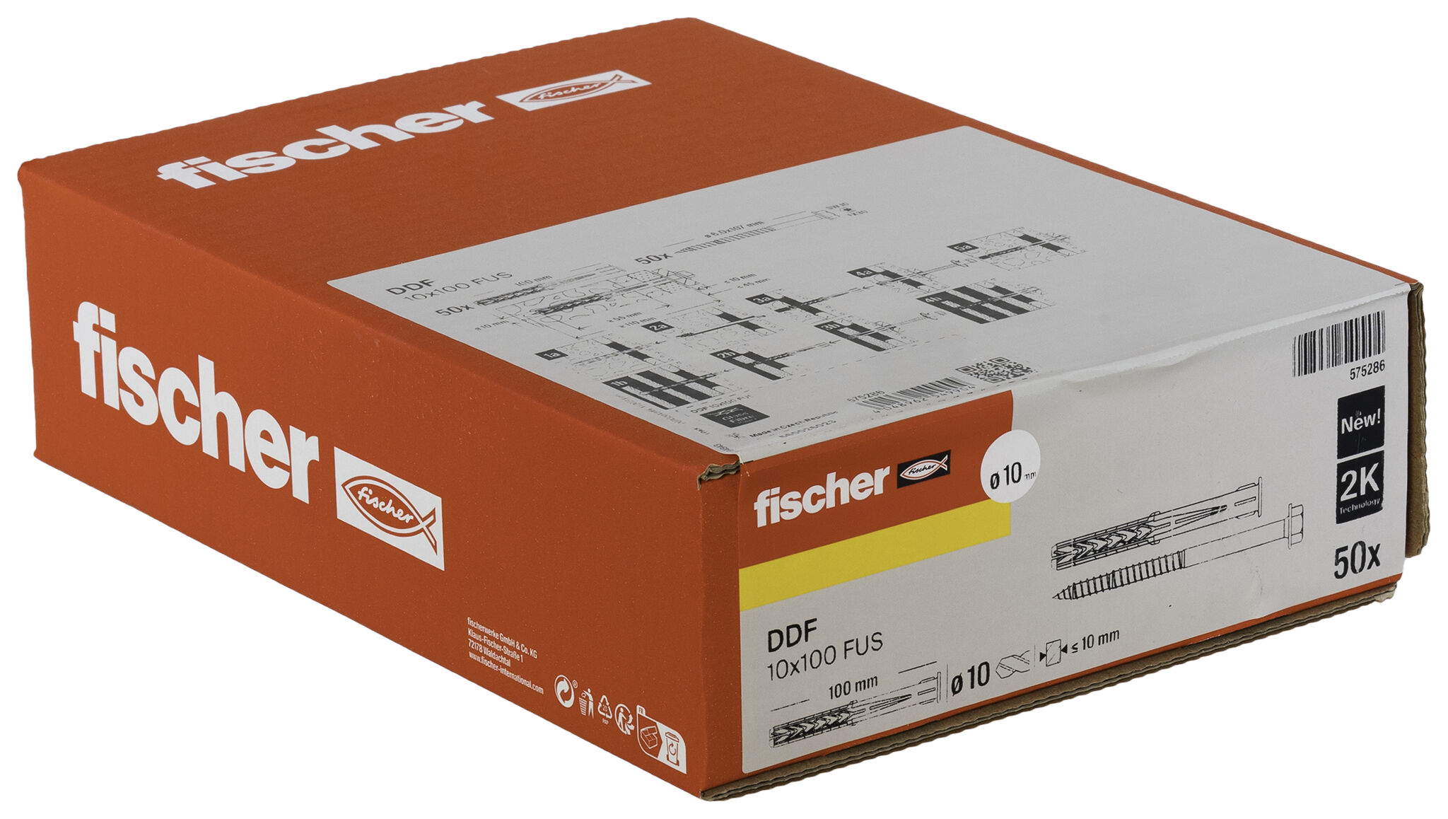 Packaging: "fischer Dot and Dab fixing DDF 10 x 100 FUS"