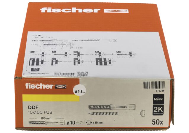 Packaging: "fischer Dot and Dab fixing DDF 10 x 100 FUS"
