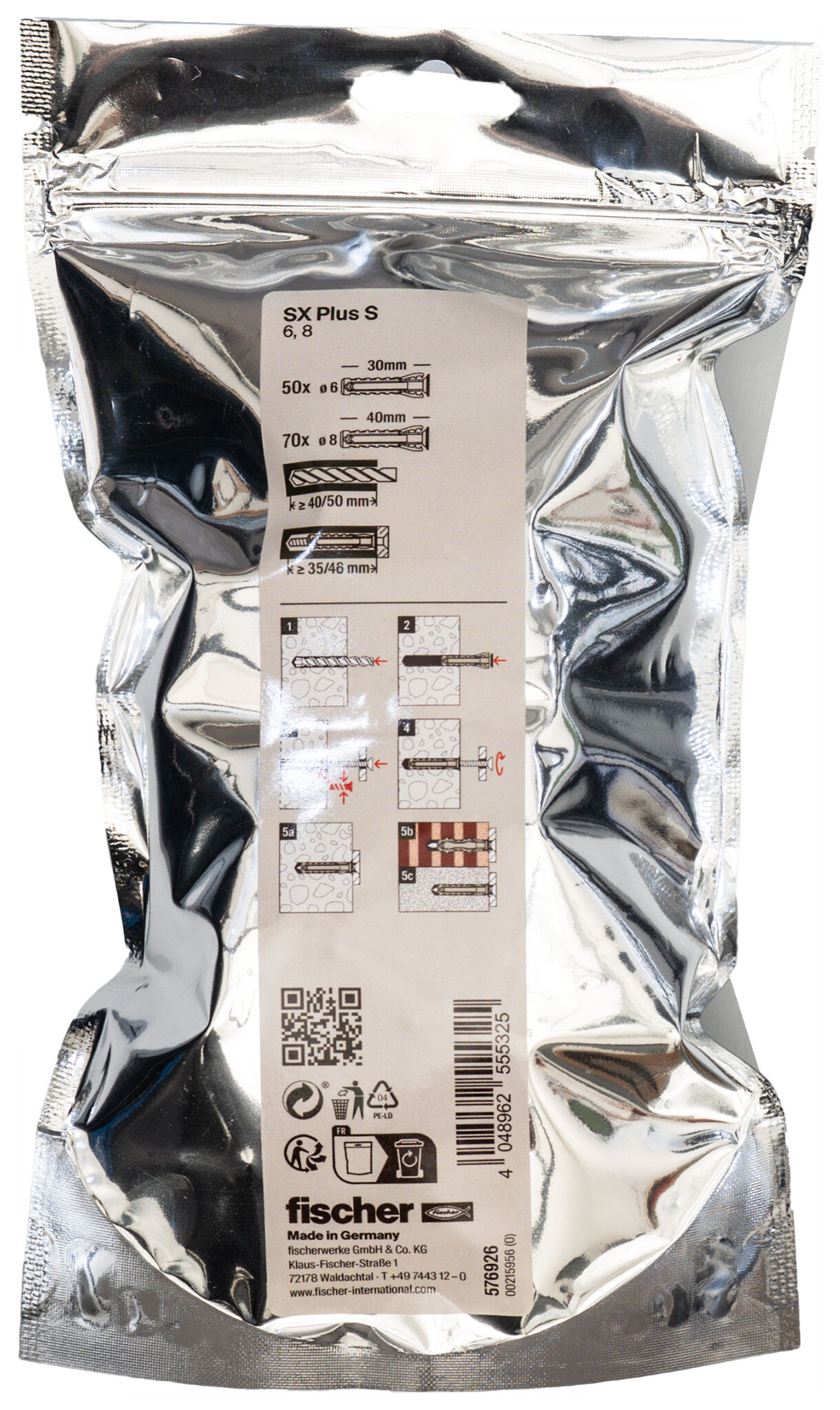 Packaging: "fischer MixBigPack SX Plus 6,8"