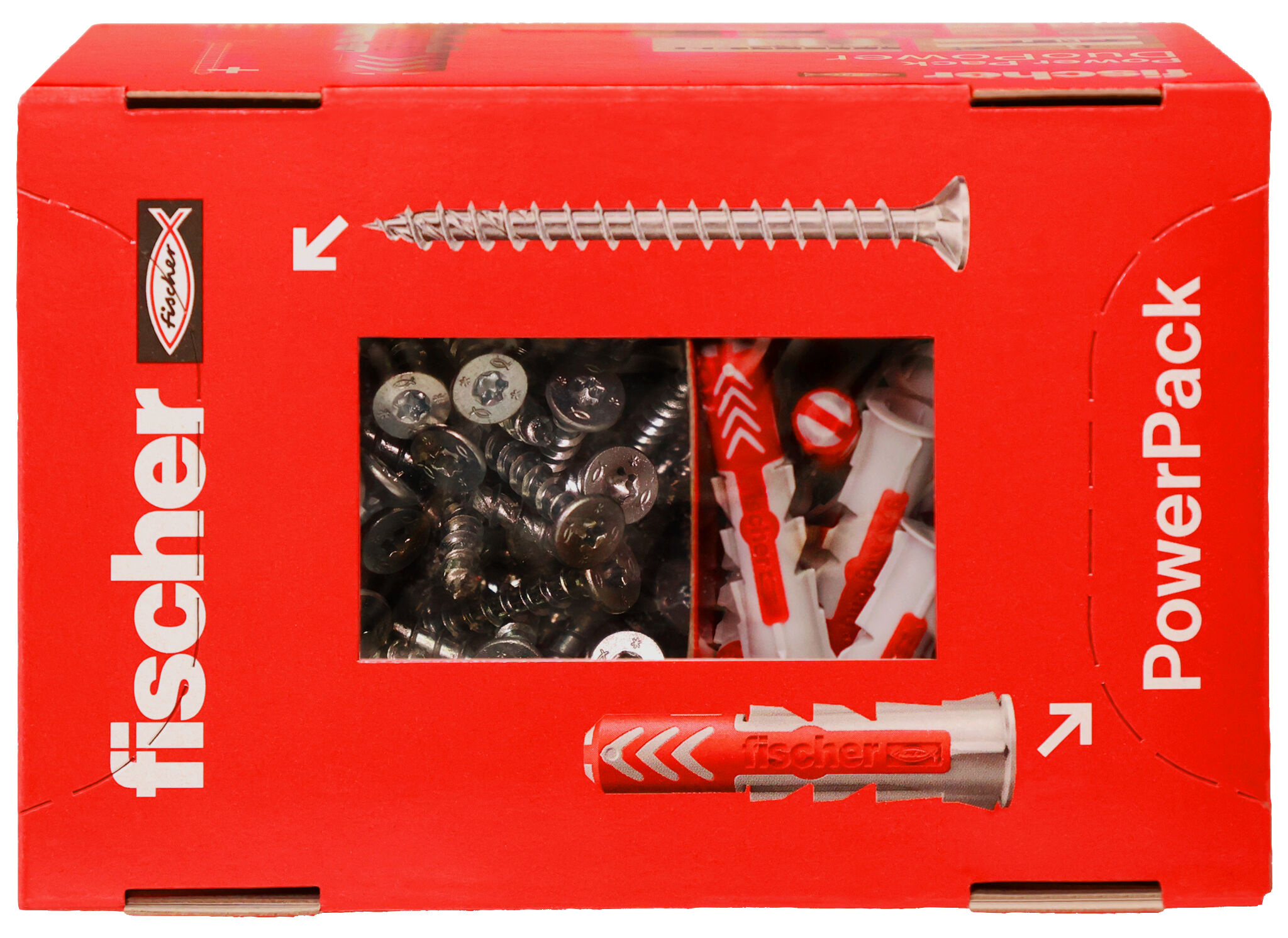 Packaging: "fischer universal plug DuoPower 8 x 40 with PowerFast II screw 5.0 x 60"