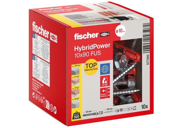 Packaging: "fischer HybridPower 10 x 90 FUS (10)"