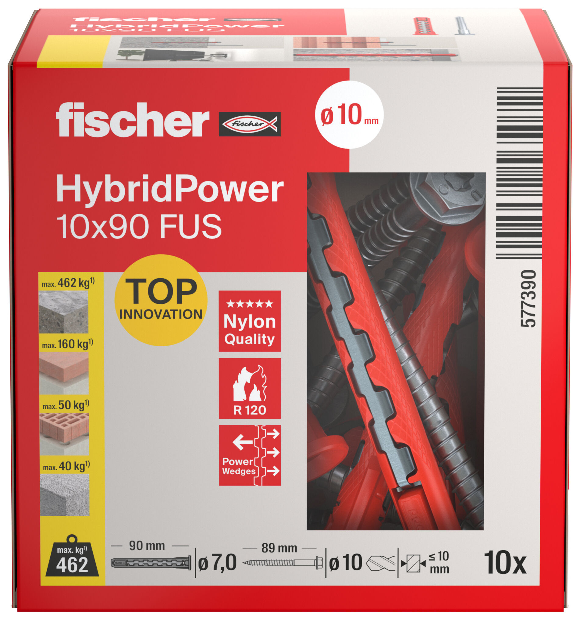 Verpackung: "fischer HybridPower 10 x 90 FUS (10)"