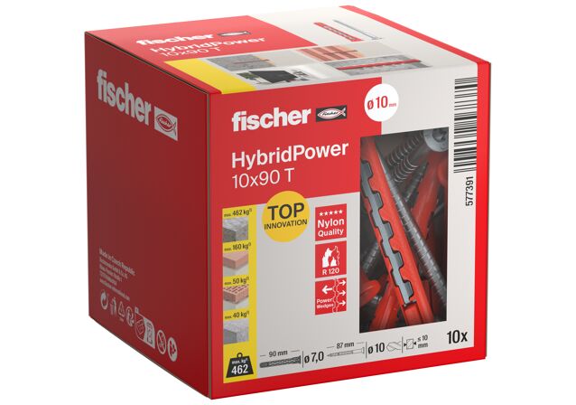 Packaging: "fischer HybridPower 10x90 T (10)"