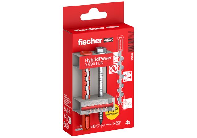 Packaging: "fischer HybridPower 10x90 FUS K"