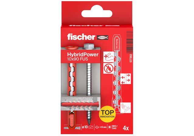 Packaging: "fischer HybridPower 10x90 FUS K"