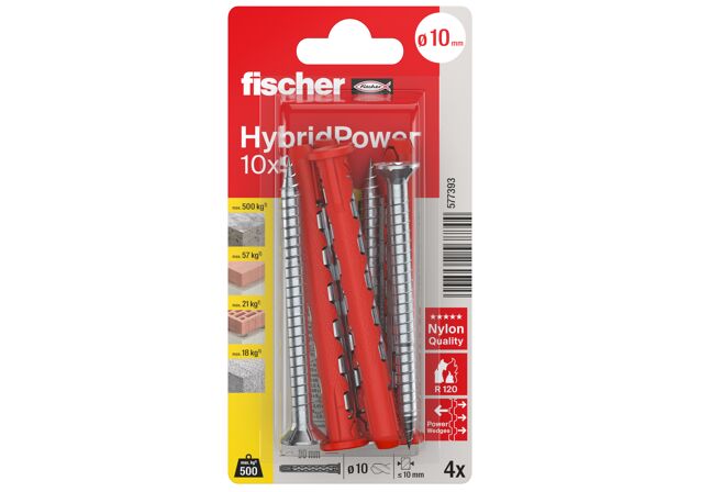 Packaging: "fischer HybridPower 10 x 90 T K"