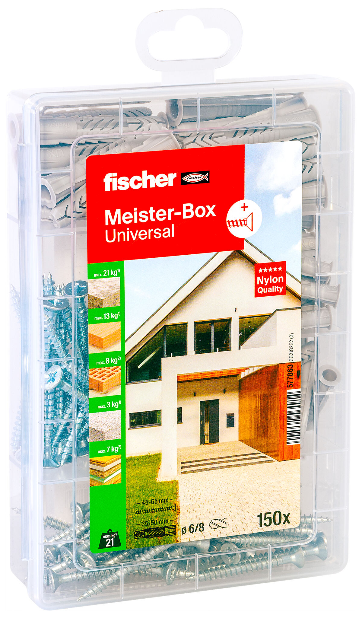 Produktbild: "fischer Meister-Box Universal + Schrauben (150 Teile)"