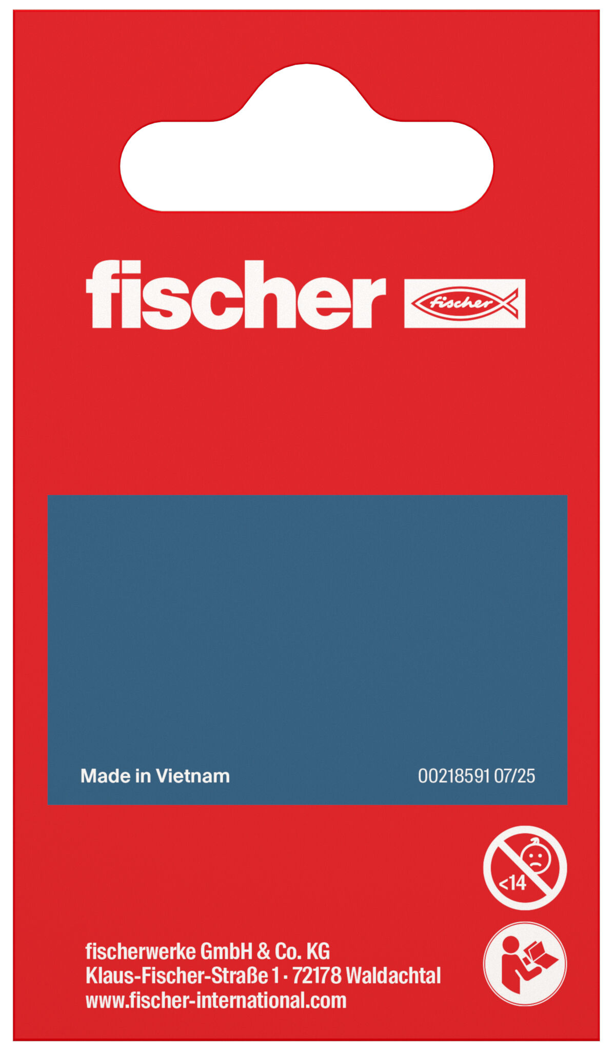 Packaging: "fischer chipboard screw PowerFast FPF II CZF 4.5 x 40 BC 45, countersunk head, cross drive PZ, full thread, blue passivated"
