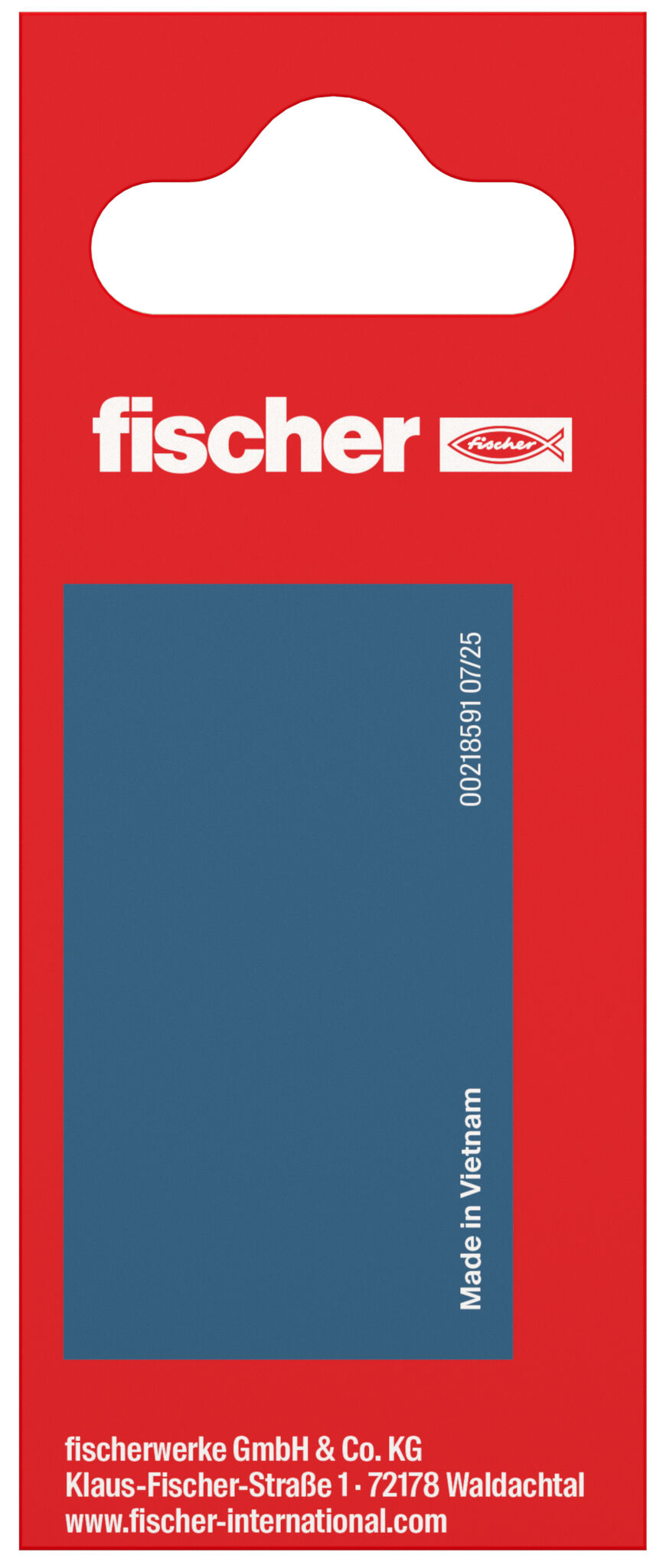Packaging: "fischer chipboard screw PowerFast FPF II CTF 3.0 x 16 BC 30, countersunk head, TX drive, full thread, blue passivated"