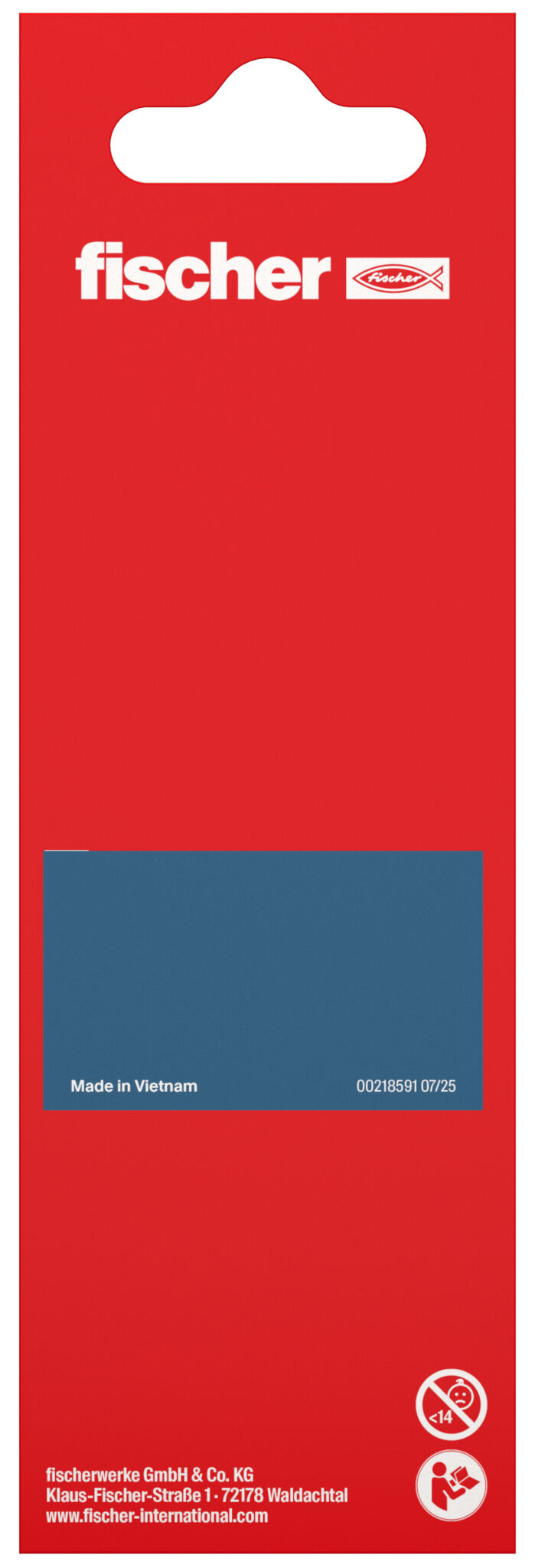 Packaging: "fischer full thread screw PowerFast FPF II CHTF 6.0 x 100 BC 12, cylinder head, TX drive, full thread, blue passivated"