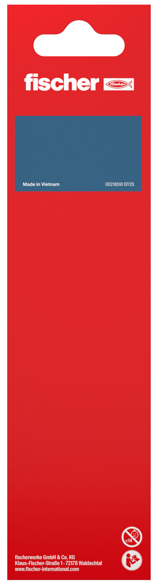 Packaging: "fischer full thread screw PowerFast FPF II CHTF 6.0 x 140 BC 8, cylinder head, TX drive, full thread, blue passivated"