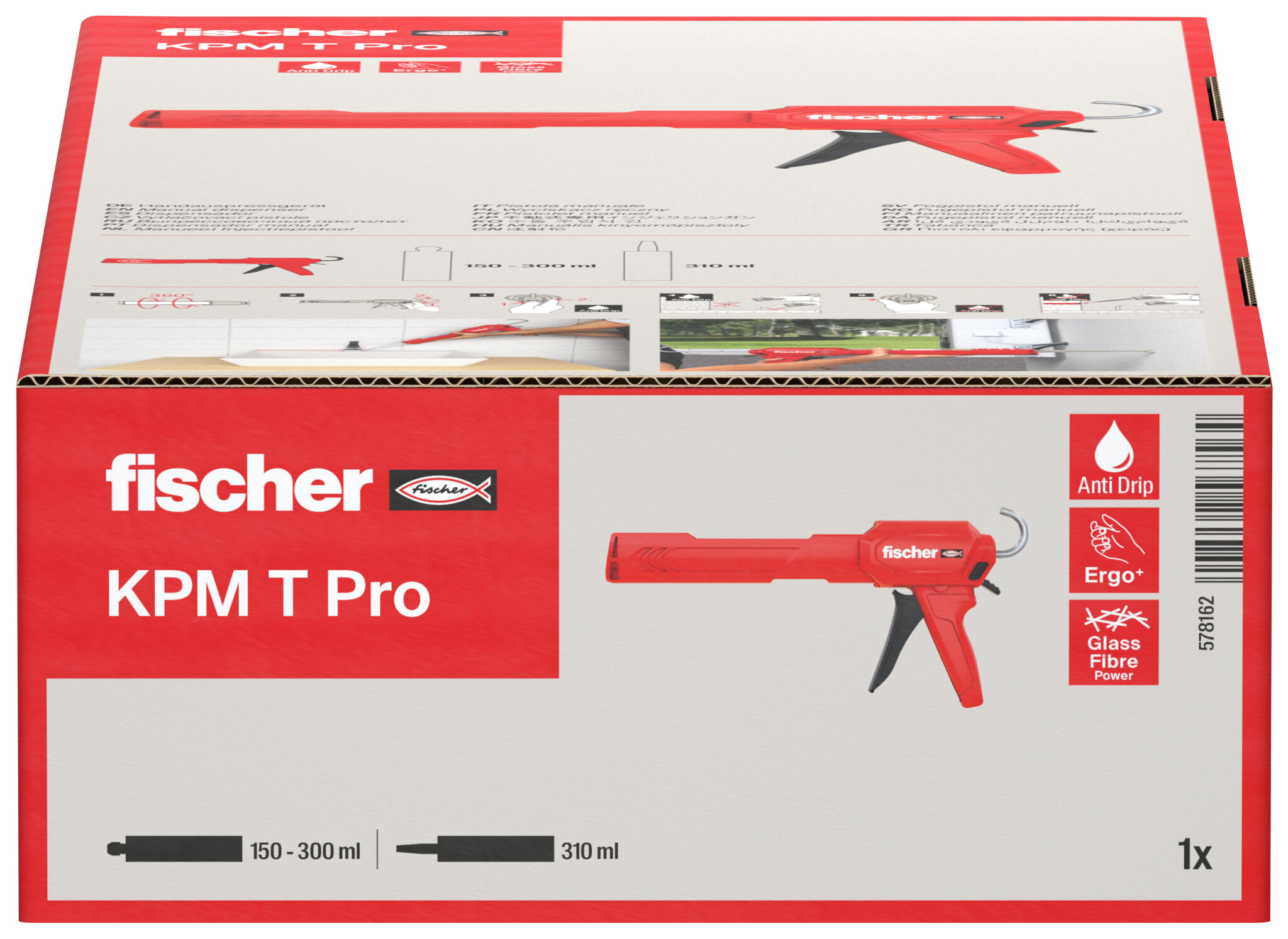 Packaging: "fischer KPM T Pro injectiepistool tot 310 ml"