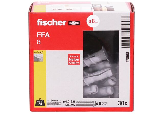 Packaging: "Βύσμα πορομπετόν fischer FFA 8"