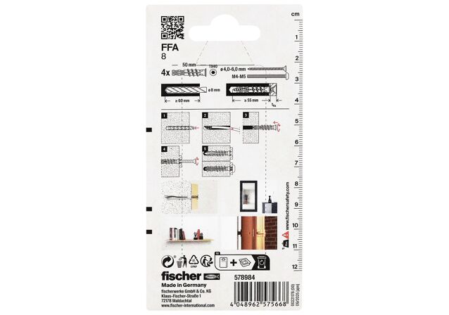 Packaging: "Βύσμα πορομπετόν fischer FFA 8"