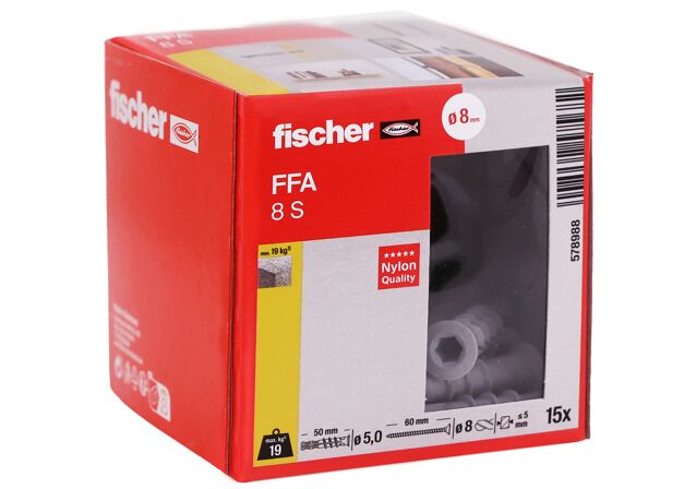 Packaging: "Βύσμα πορομπετόν fischer FFA 8 με βίδα"