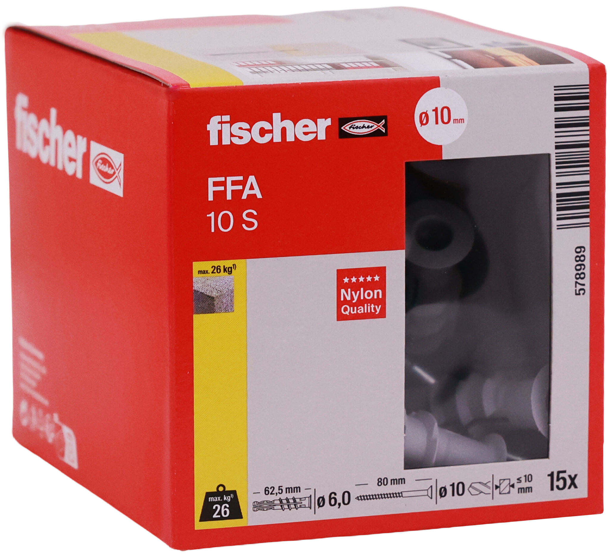 Packaging: "fischer Cheville béton cellulaire FFA 10 S avec vis"
