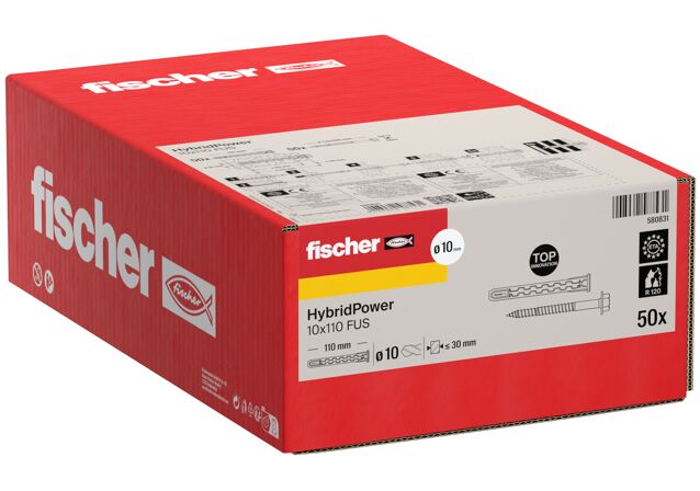 Packaging: "fischer HybridPower 10 x 110 FUS"