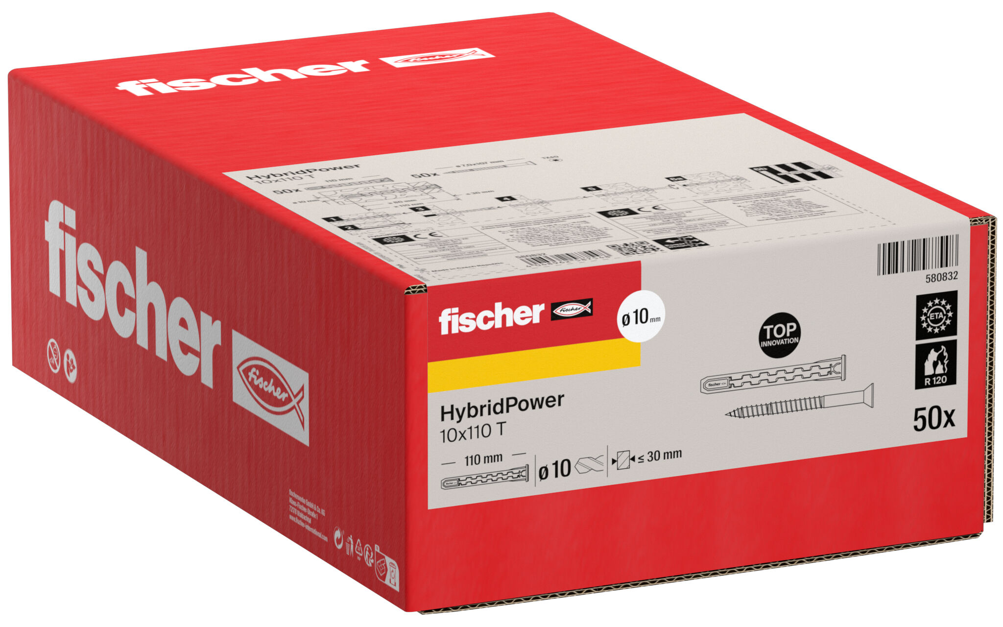 Packaging: "fischer HybridPower 10 x 110 T"