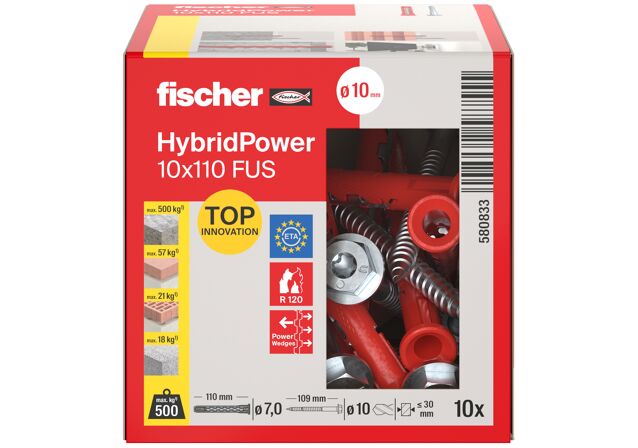 Packaging: "fischer HybridPower 10 x 110 FUS (10)"