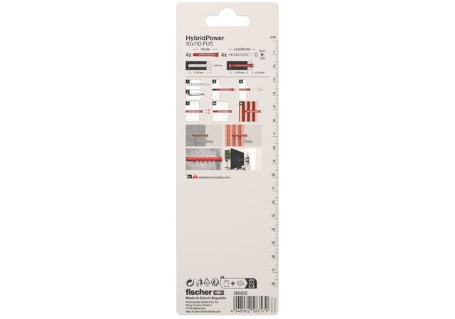Packaging: "fischer HybridPower 10 x 110 FUS K"