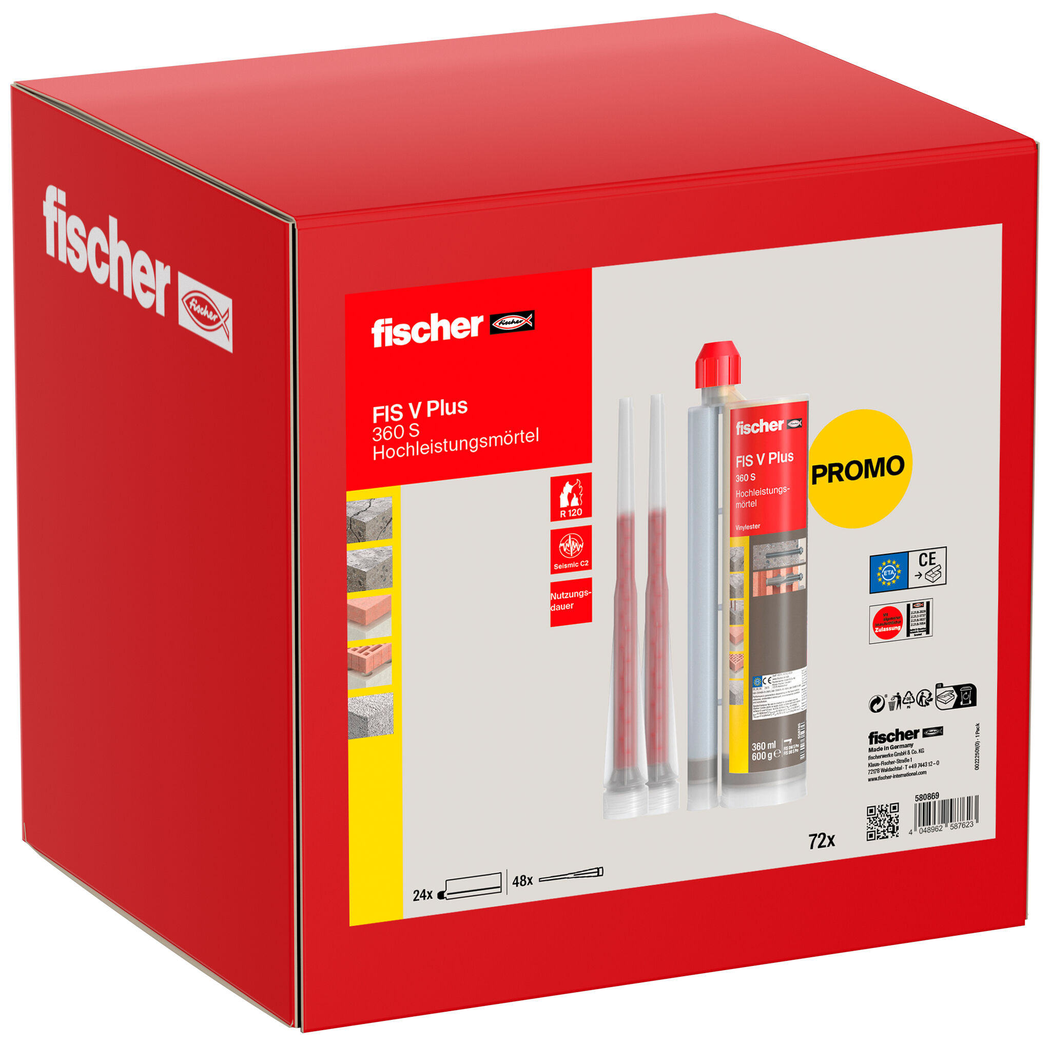 Verpackung: "fischer Hochleistungsmörtel FIS V Plus 360 S UMK"