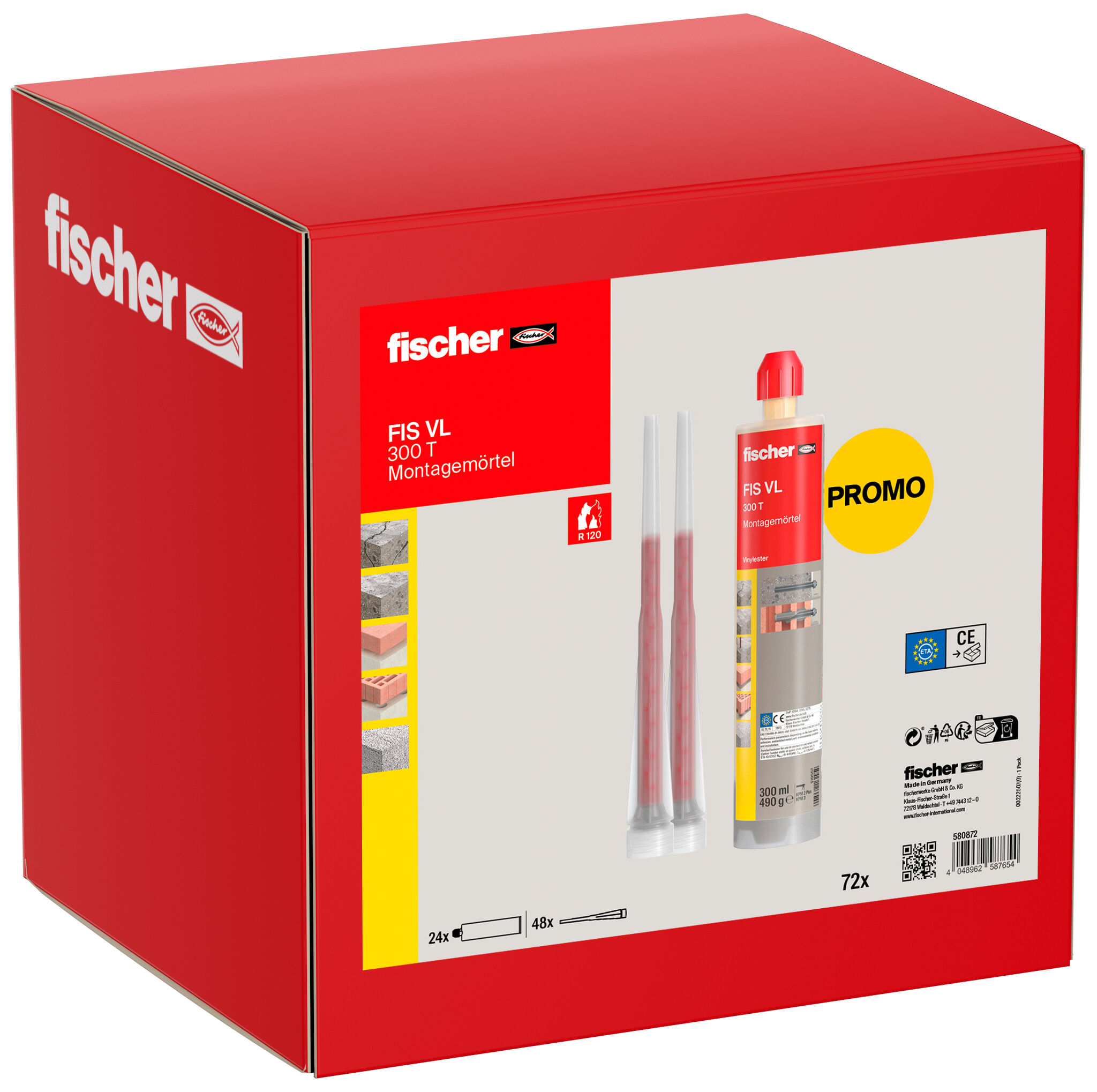 Verpackung: "fischer Montagemörtel FIS VL 300 T UMK"