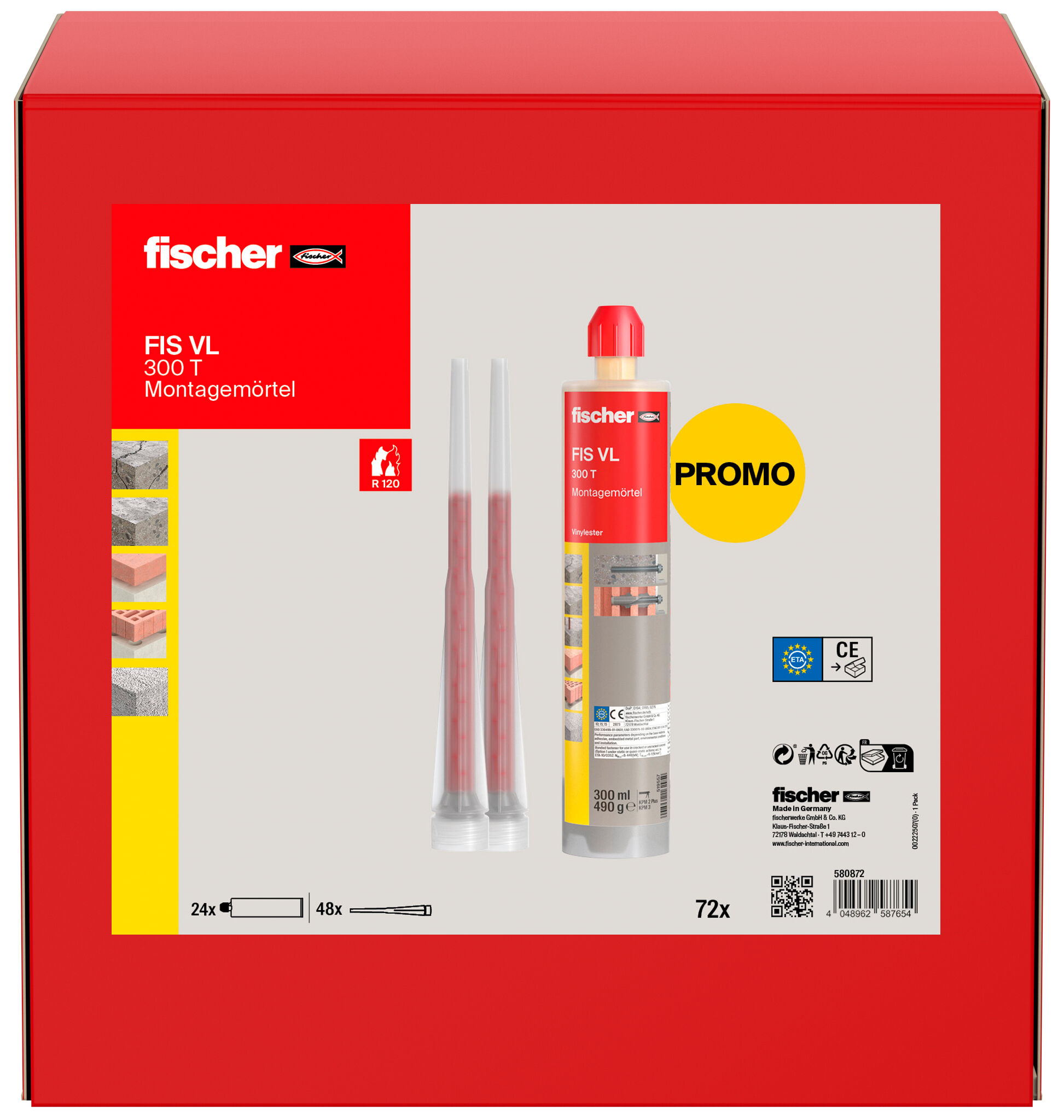 Verpackung: "fischer Montagemörtel FIS VL 300 T UMK"