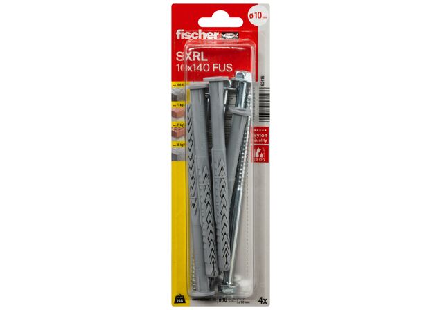 Packaging: "fischer Frame fixing SXRL 10 x 140 FUS zinc-plated steel"