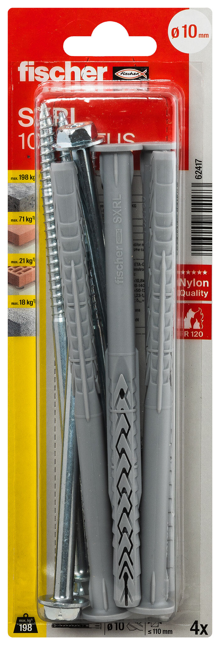 Packaging: "fischer Frame fixing SXRL 10 x 160 FUS zinc-plated steel"