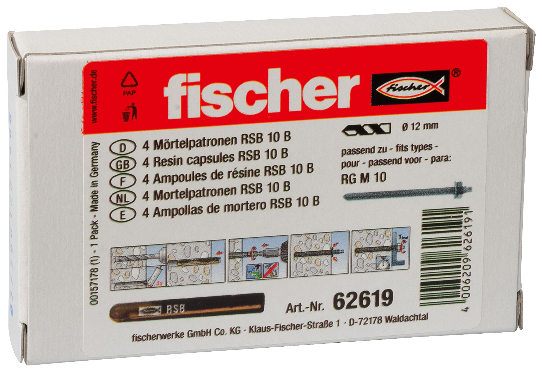 Packaging: "fischer Chemische capsule RSB 10 B"
