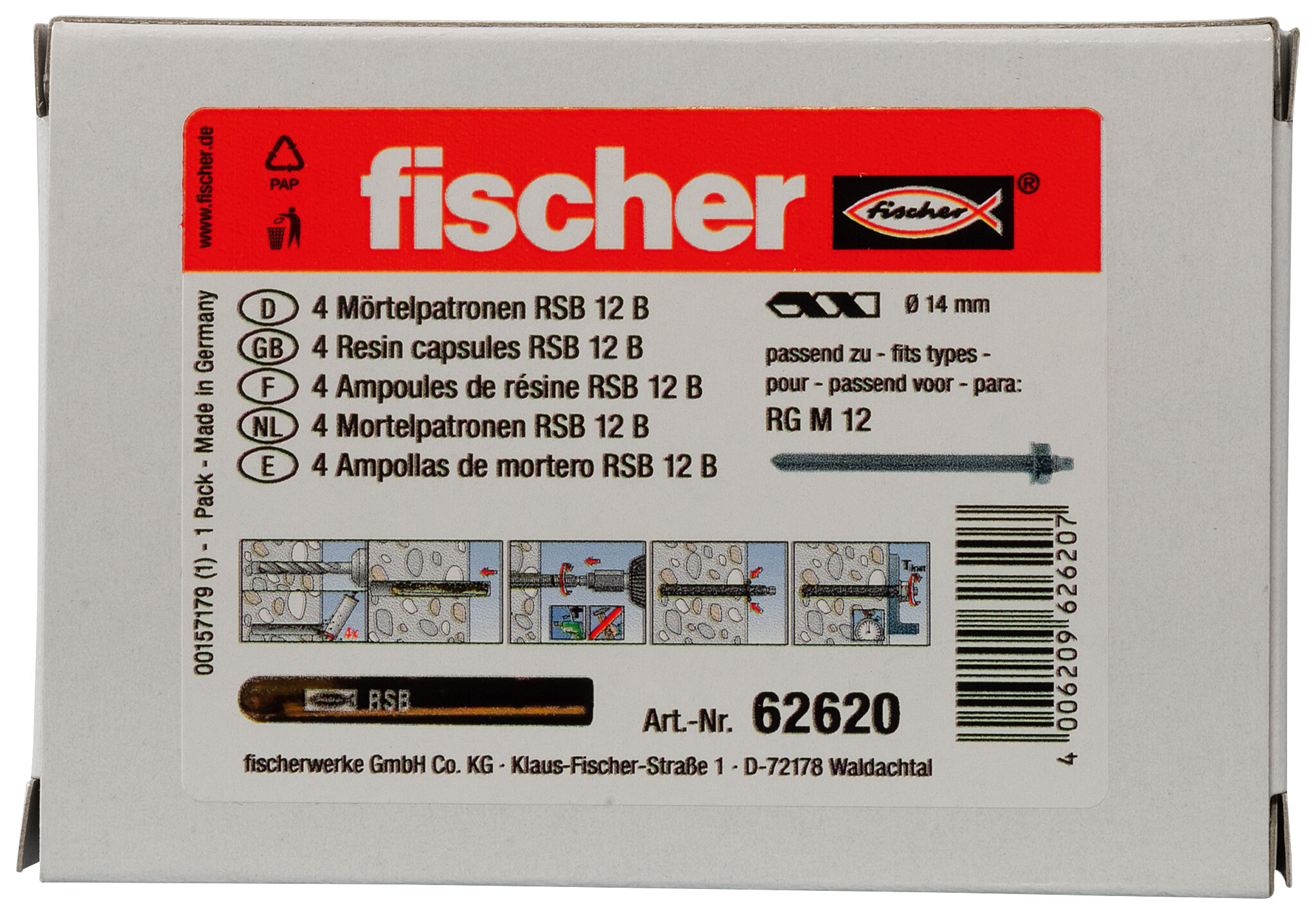 Packaging: "fischer Chemische capsule RSB 12 B"