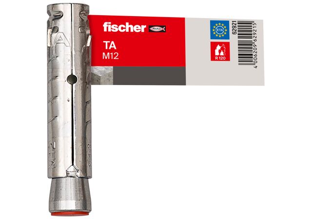 Verpackung: "fischer Schwerlastanker TA M12 E Einzelpreisauszeichnung"