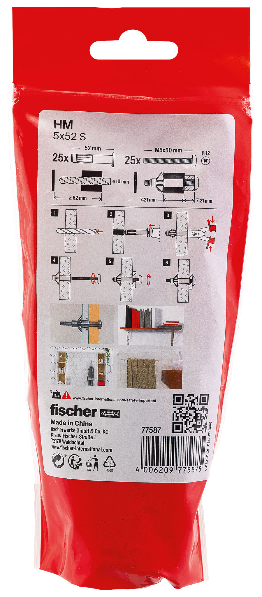 Packaging: "HM-S 5X52 /25B"