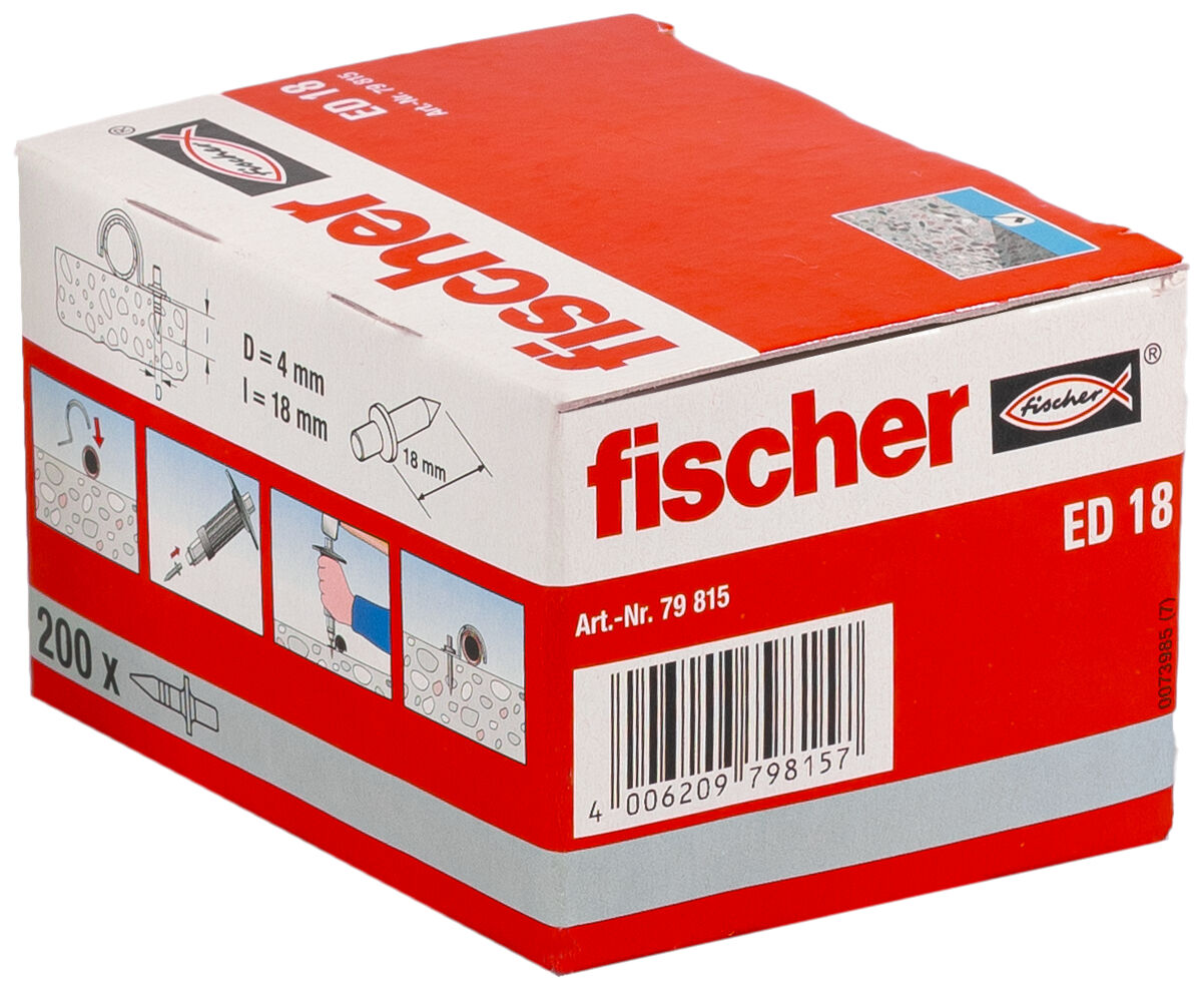 Verpackung: "fischer Einschlagnagel ED 18"