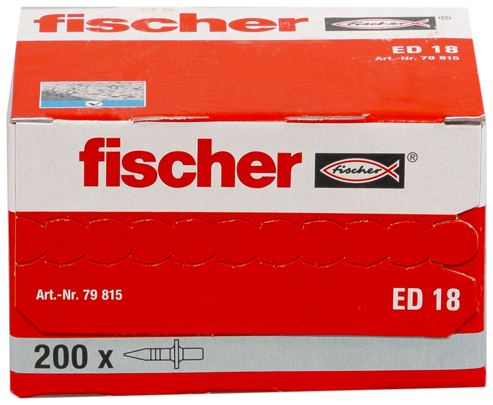 Verpackung: "fischer Einschlagnagel ED 18"