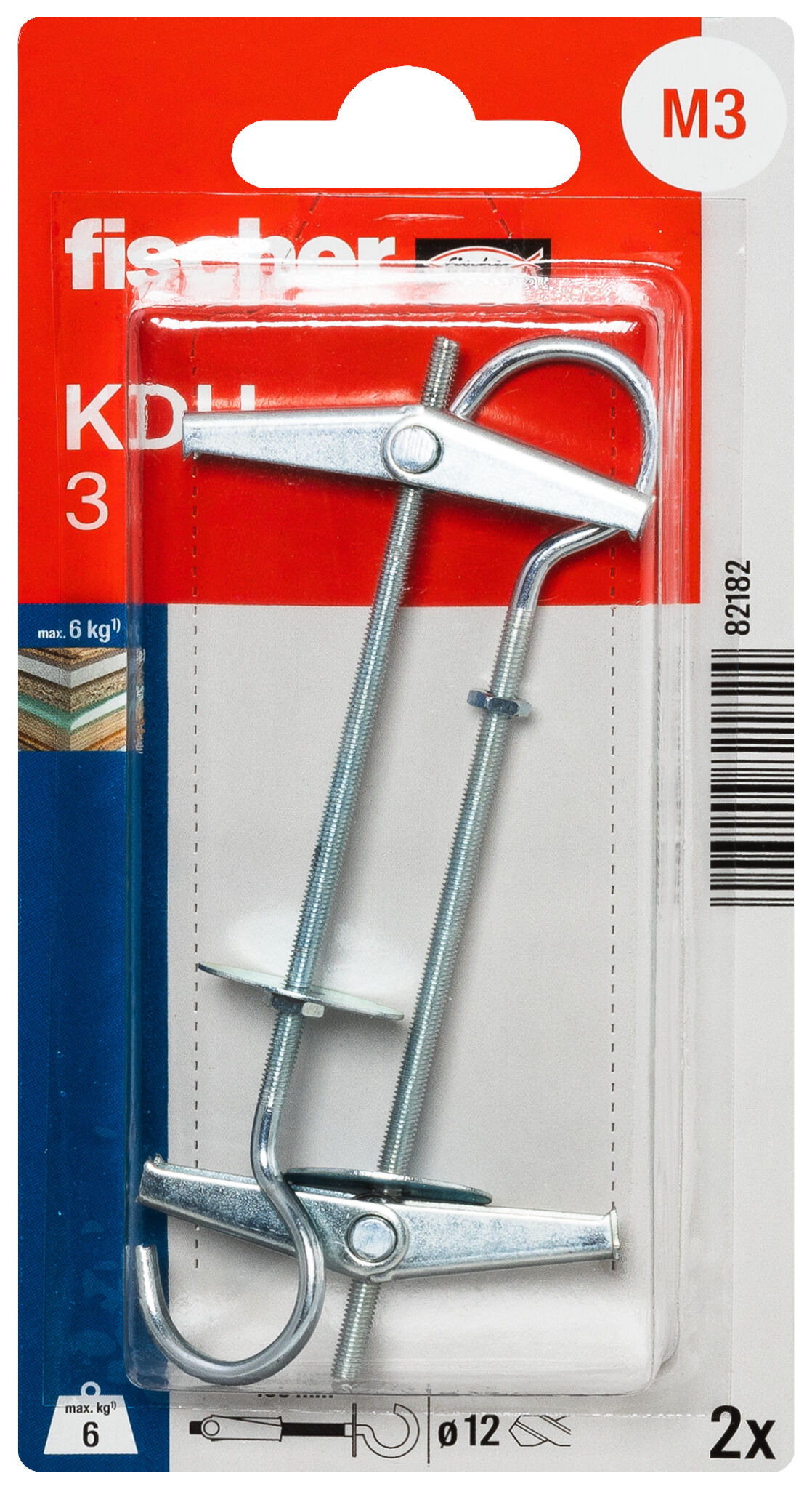 Packaging: "fischer Spring toggle KDH 3 K SB-card"